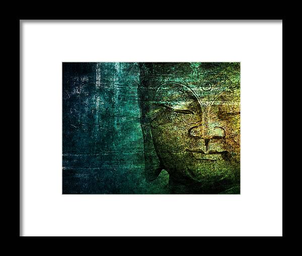 Buddha Framed Print featuring the photograph Blue Buddha by Claudia Moeckel