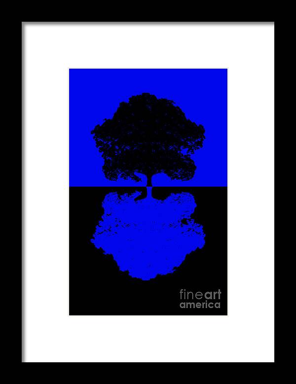 Blue Framed Print featuring the photograph Blue Color Tree by David Paul Murray