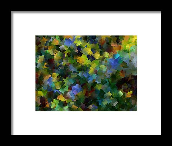 Background Framed Print featuring the digital art Blue Infinity by Kathy Sheeran