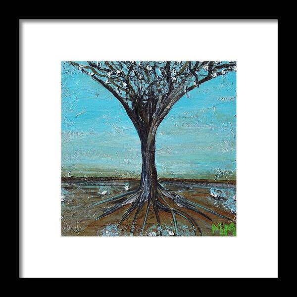 Tree Framed Print featuring the painting Blue by Megan Ford-Miller