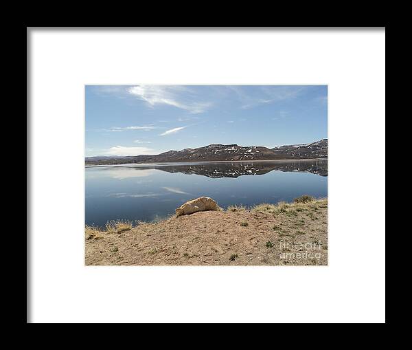 Water Framed Print featuring the photograph Blue Mesa Reflection by Dirk Barnhart