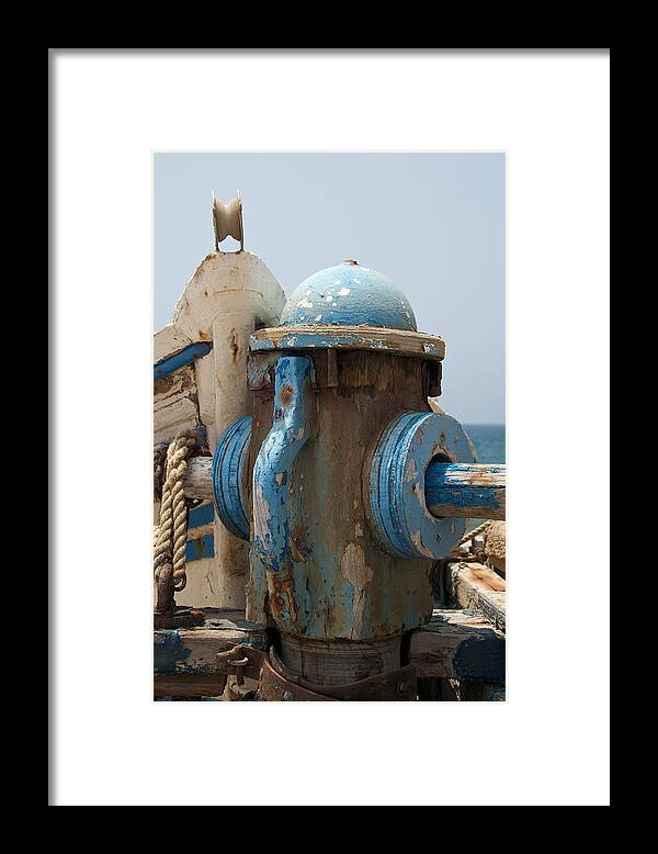 Skiff Framed Print featuring the photograph Blue Mooring by David Kleinsasser