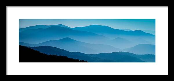 Asheville Framed Print featuring the photograph Blue Ridges Panoramic by Joye Ardyn Durham