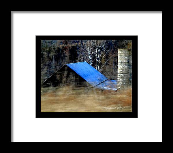 Barn Framed Print featuring the photograph 'Blue Roof Barn' by PJQandFriends Photography