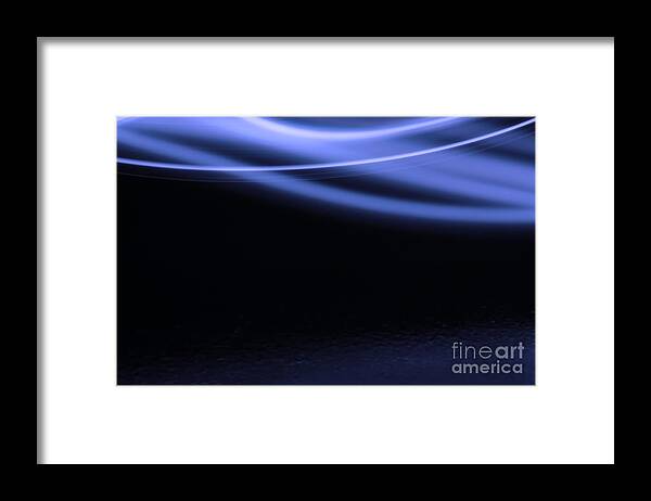 Abstract Framed Print featuring the photograph Blue swish by Simon Bratt