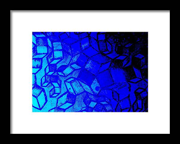 Etching Framed Print featuring the photograph Blue Zinc by Chris Berry