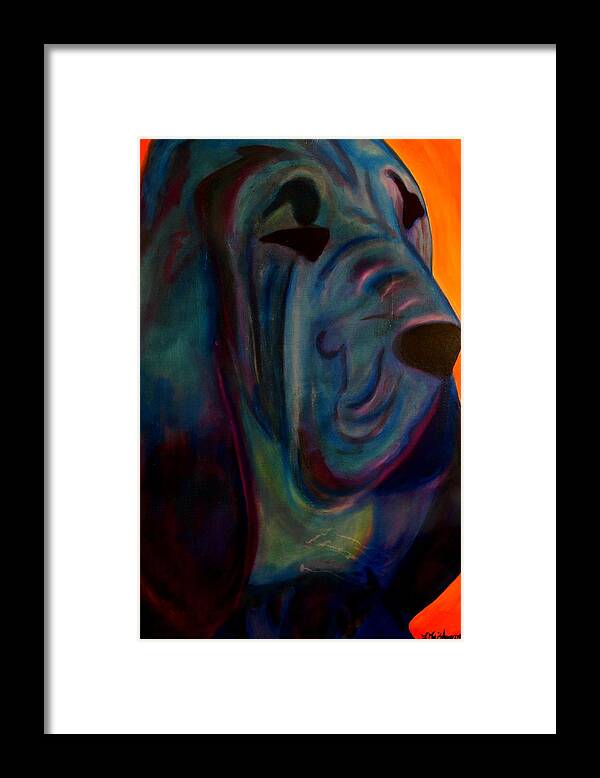 Fine Art Framed Print featuring the painting Blueblood I by Laura Grisham