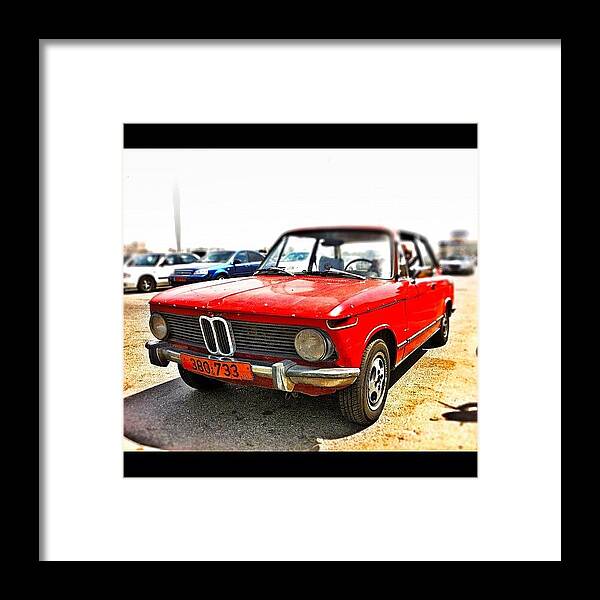 Antique Framed Print featuring the photograph #bmw #2002 #1974 #bmw2002 #oldbmw by Alon Ben Levy