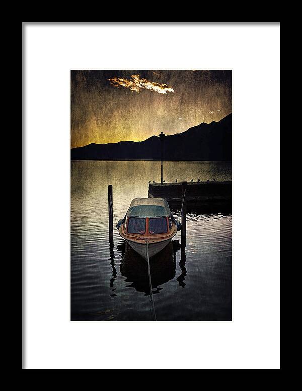 Boat Framed Print featuring the photograph Boat During Sunset by Joana Kruse