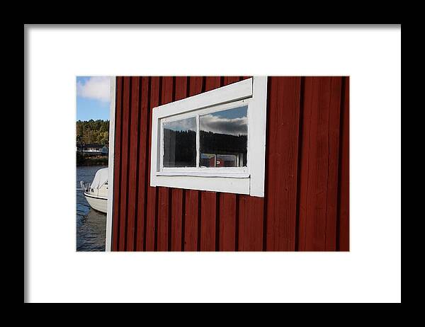 Boathouse Framed Print featuring the photograph Boathouse window by Ulrich Kunst And Bettina Scheidulin