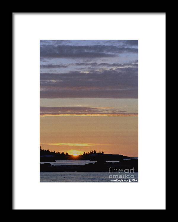 Maine Framed Print featuring the photograph Boothbay Maine Sunrise 1 by Jonathan Fine