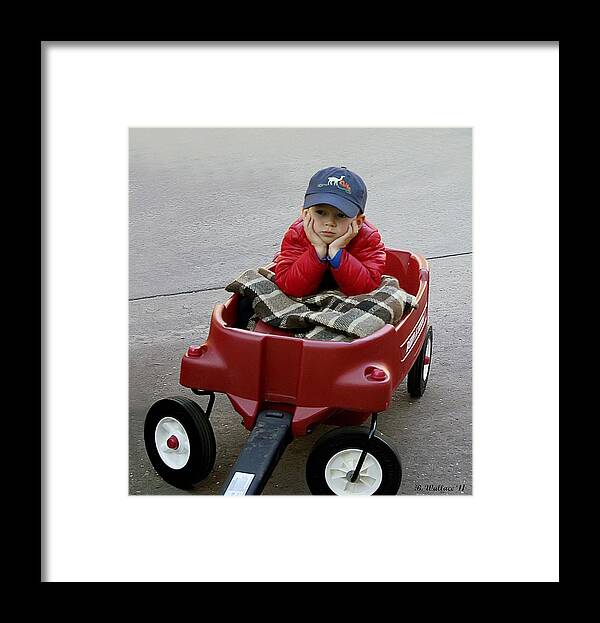 2d Framed Print featuring the photograph Bored Red Rider by Brian Wallace