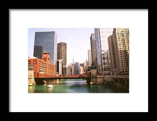 Chicago Framed Print featuring the photograph Chicago / River by Claude Taylor