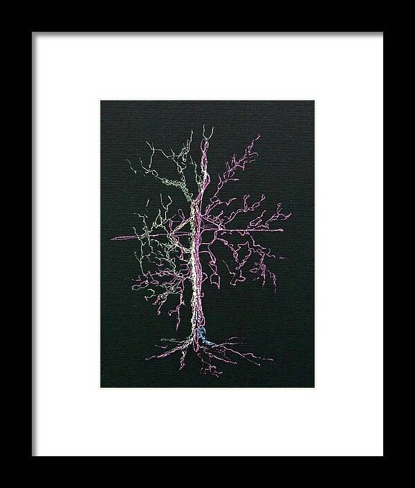 Bettye Harwell Art Framed Print featuring the drawing Branching Out by Bettye Harwell