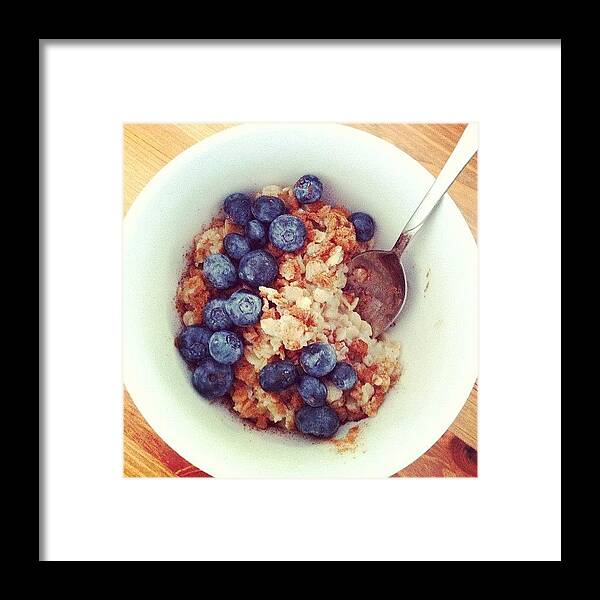 Breakfast Framed Print featuring the photograph #breakfast Of #vegan Champions by Thais Marchese