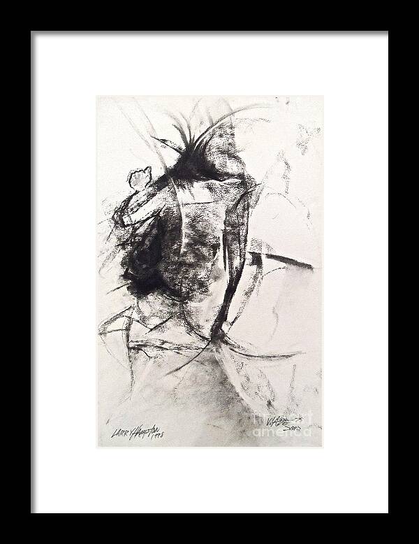Mask Framed Print featuring the drawing Breaking Through by Wade Hampton