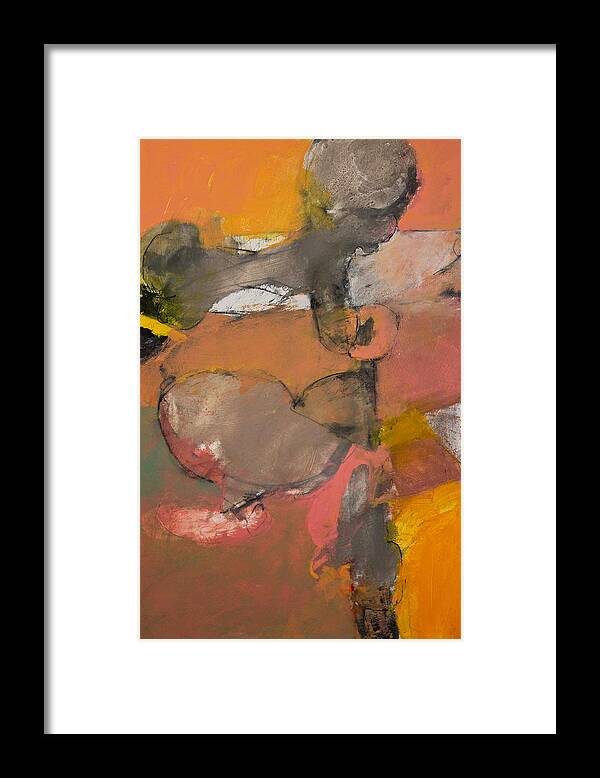 Abstract Painting Framed Print featuring the painting Breastbone by Cliff Spohn