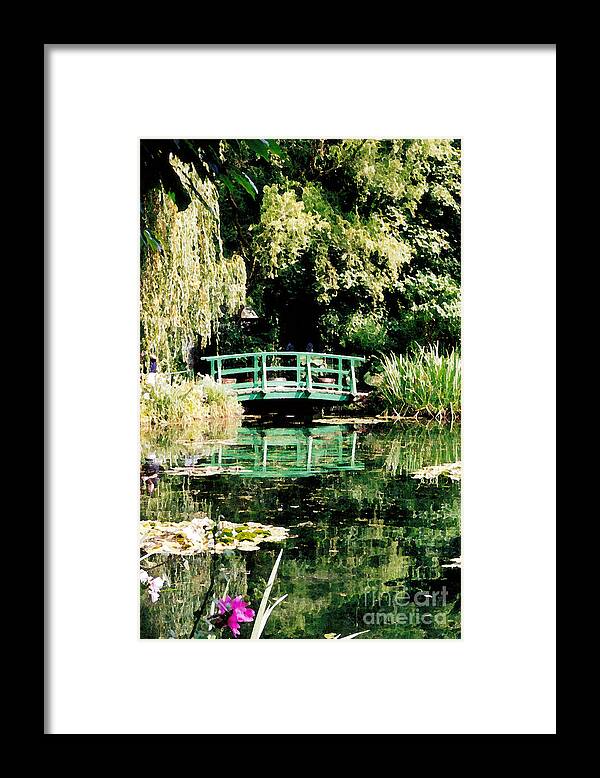 Bridge Framed Print featuring the photograph Bridge and Lily Pond at Giverny by Patricia Januszkiewicz