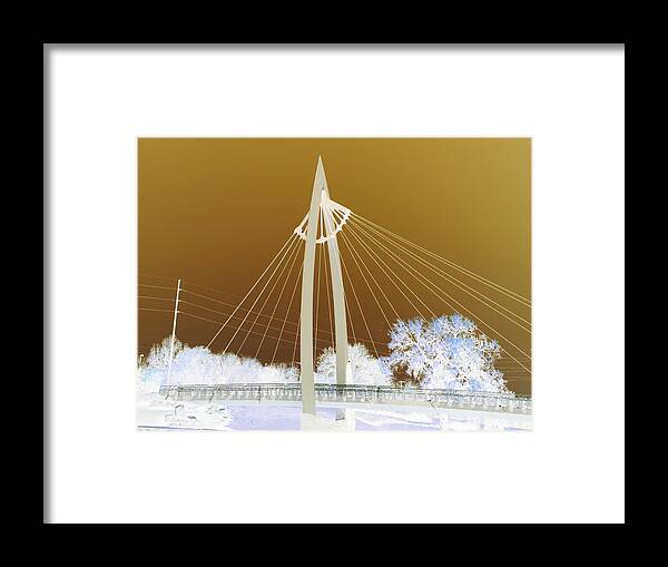 Gallery Art Framed Print featuring the photograph Bridge Iced by David Alvarez