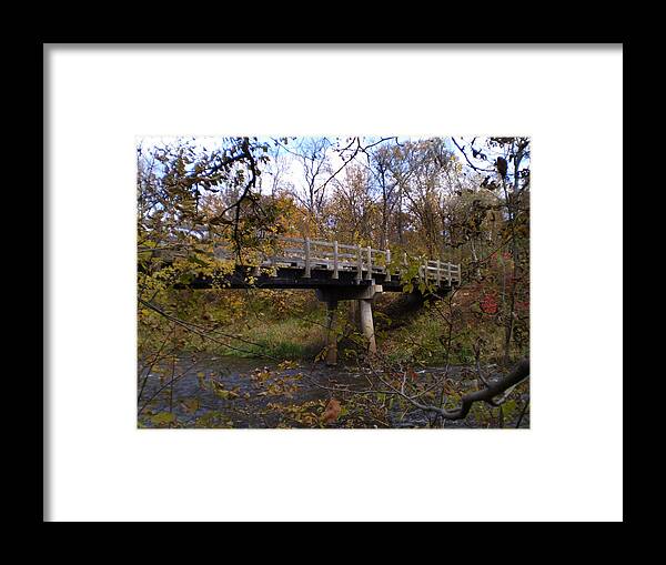 Bridge Framed Print featuring the photograph Bridge on the Sunrise River by Kimberly Mackowski