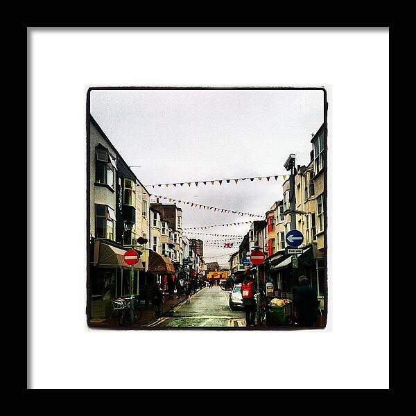 Bunting Framed Print featuring the photograph Brighton, Lanes by Rachael Hunter