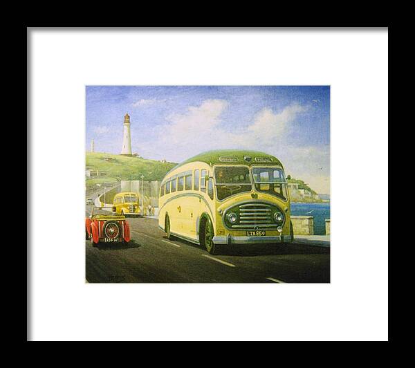 Commission A Painting Framed Print featuring the painting Bristol L on Plymouth Hoe by Mike Jeffries