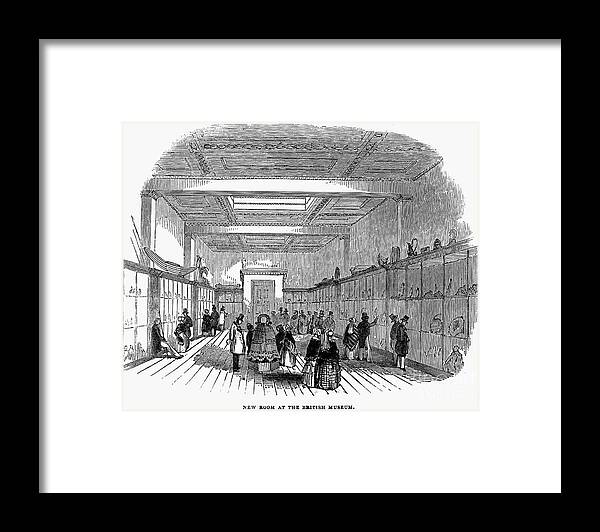 1845 Framed Print featuring the photograph British Museum, 1845 by Granger