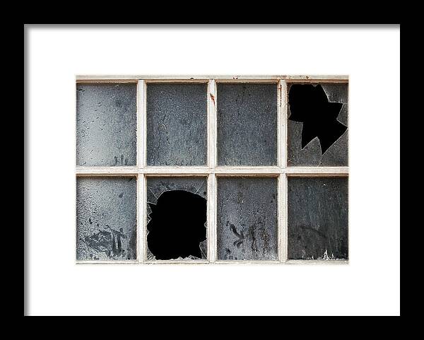 Broken Framed Print featuring the photograph Broken window by RicardMN Photography