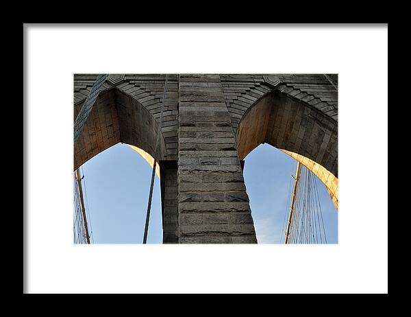 Brooklyn Bridge Photography Framed Print featuring the photograph Brooklyn Bridge by Diane Lent