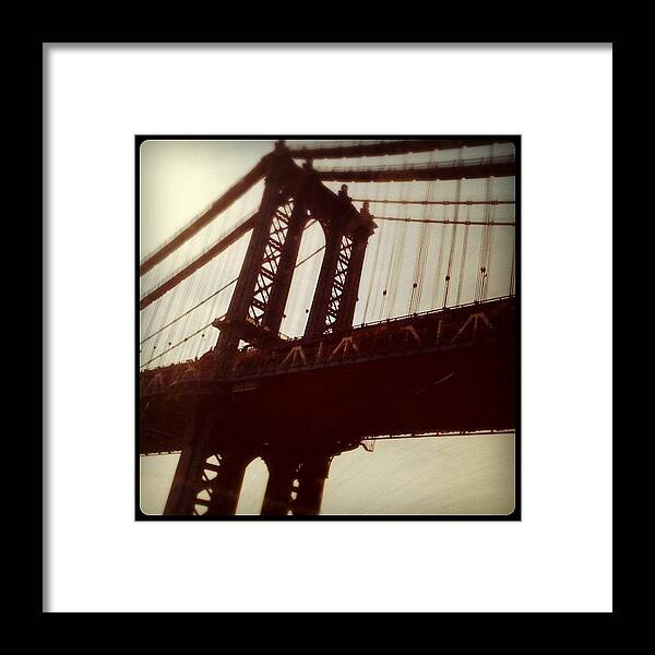 Nyc Framed Print featuring the photograph Brooklyn Bridge by Jen K