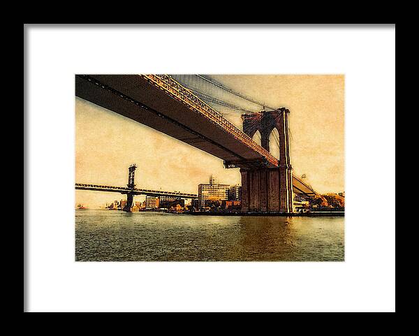 Brooklyn Framed Print featuring the photograph Brooklyn Bridge by Jim Painter
