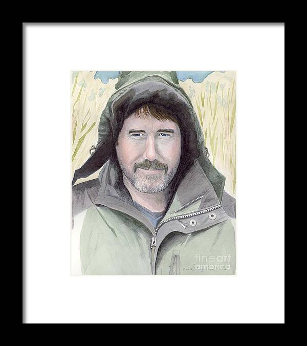 Portrait Framed Print featuring the painting Bruce by Jackie Irwin