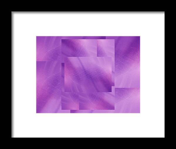 Abstract Framed Print featuring the digital art Brushed Purple Violet 5 by Tim Allen