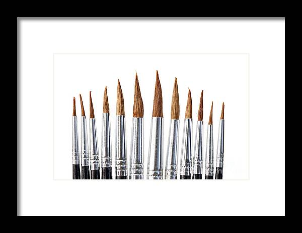 Brush Framed Print featuring the photograph Brushes by Michal Boubin
