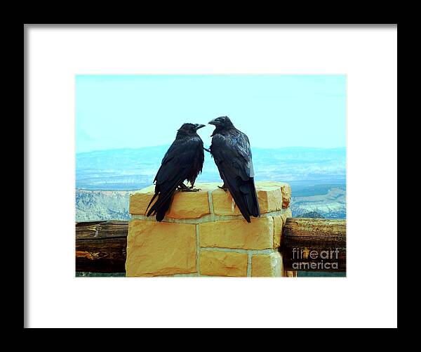Raven Framed Print featuring the photograph Bryce Canyon Couple by Ann Johndro-Collins