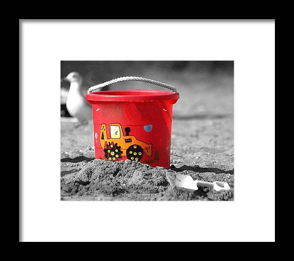 Red Framed Print featuring the photograph Get A Bucket by Raymond Earley