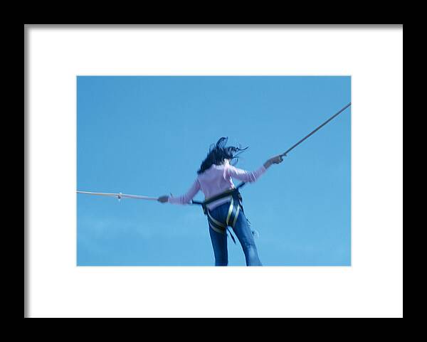 Girl Framed Print featuring the photograph Bungee Jumping by Cristina Pedrazzini