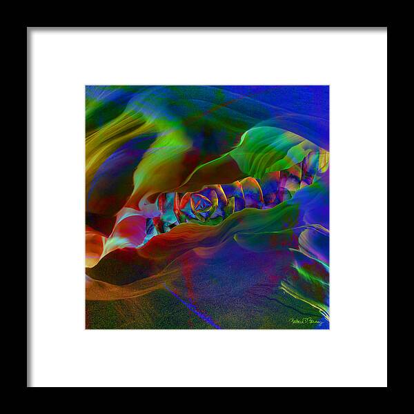 Abstract Framed Print featuring the digital art Burrow by Barbara Berney