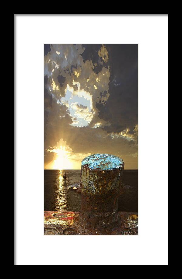 Mighty Sight Studio - Digital Art And Photography  Framed Print featuring the photograph By the Bay by Steve Sperry