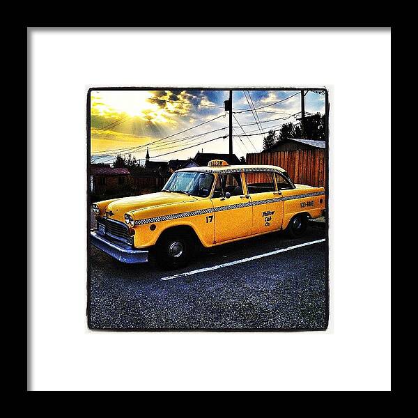 Taxi Framed Print featuring the photograph Cab in Leadville by Jonathan Joslyn