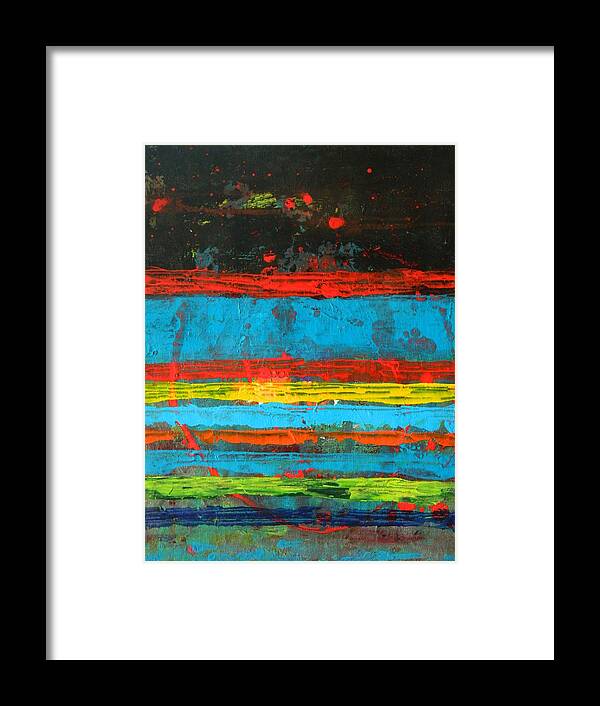 Abstract Framed Print featuring the painting Cabo by Everette McMahan jr