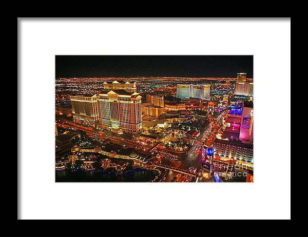 Las Vegas Framed Print featuring the photograph Caesars Palace on the Strip by Randy Harris