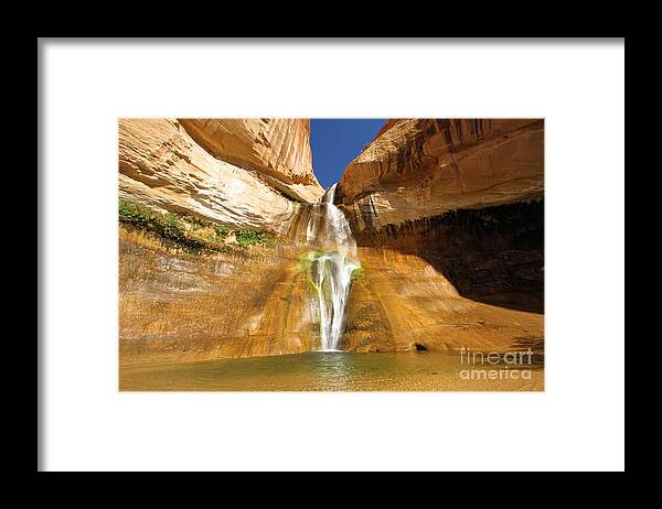 Grand Staircase Escalante Framed Print featuring the photograph Calf Creek Falls by Adam Jewell