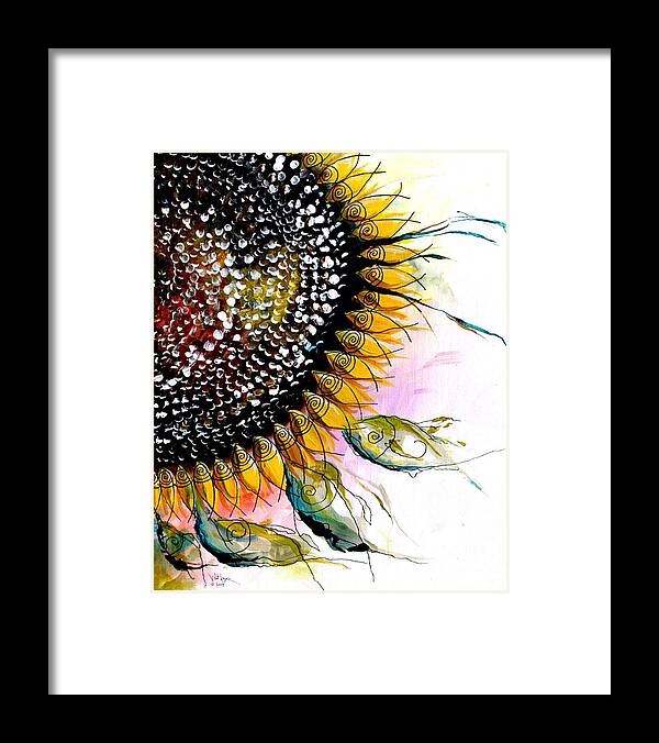 Sunflower Framed Print featuring the painting California Sunflower by J Vincent Scarpace