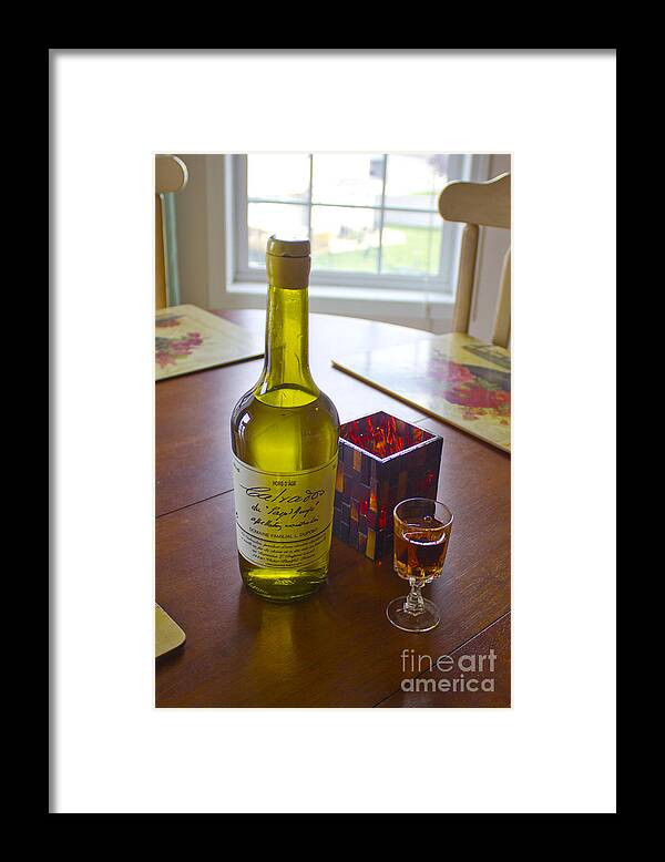 Portrait Framed Print featuring the photograph Calvados and Candles by Donna L Munro
