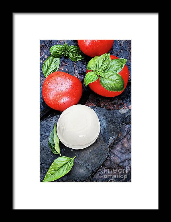 Caprese Salad Framed Print featuring the photograph Caprese by Stephanie Frey