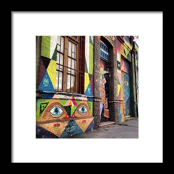 Streetart Framed Print featuring the photograph #cara #colores #casa #maison #house by Sebastian Mayorga