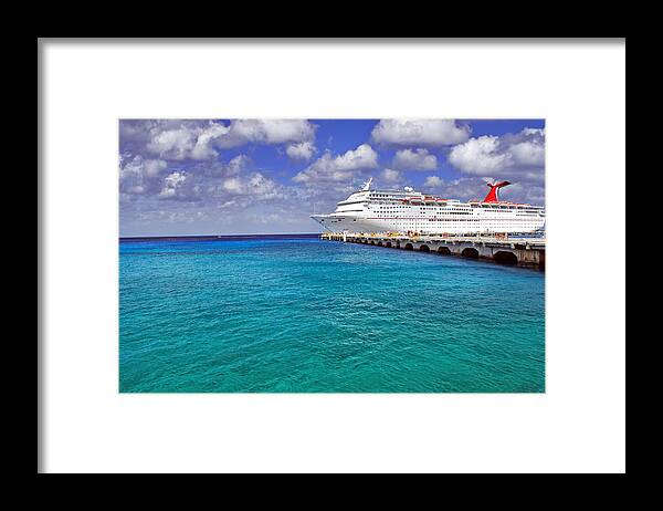 Cruise Framed Print featuring the photograph Carnival Elation Docked at Cozumel by Jason Politte