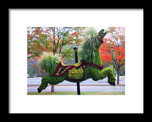 Eco-sculpture Framed Print featuring the photograph Carousel Horse A by Bill Thomson