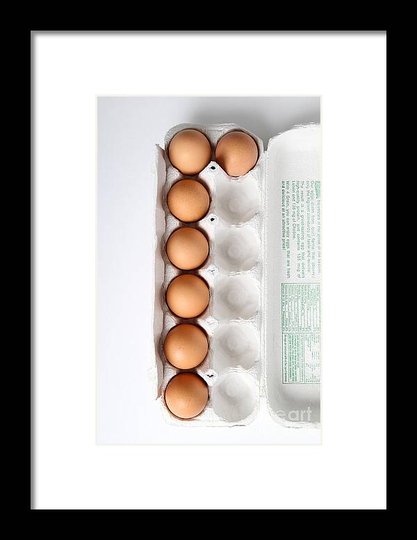 Egg Framed Print featuring the photograph Carton Of Eggs, 6 Of 13 by Photo Researchers, Inc.